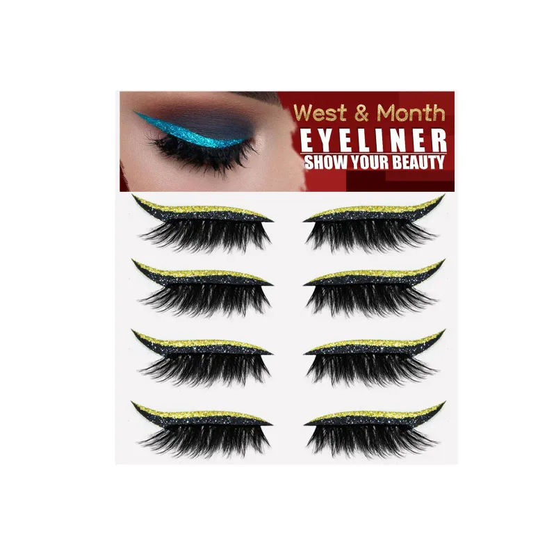 2in1 Eyeshadow Eyeliner Stickers False Eyelashes Waterproof Eyelash Liner Patches Instant Cat Eye Natural Look Party Eye Makeup — image 10