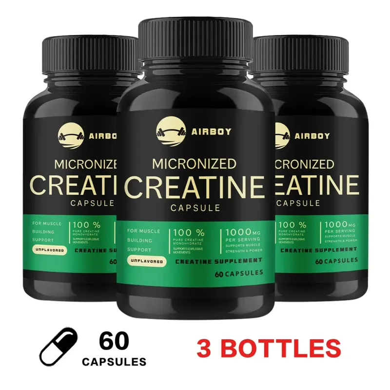 Creatine Monohydrate Capsules - Strength Muscle Performance Supplement for Men and Women Non-GMO and Gluten-Free — image 10