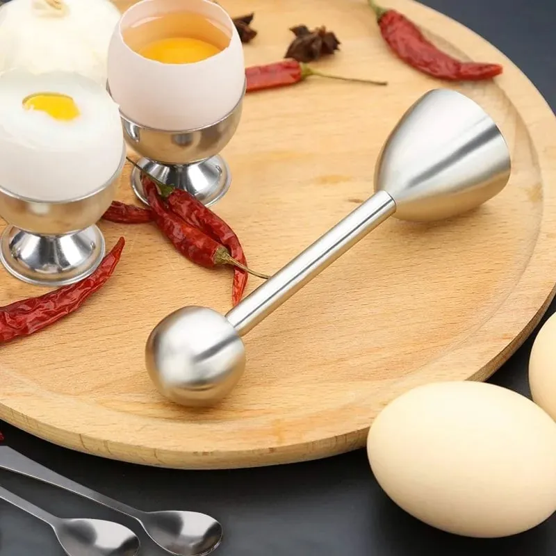 Stainless Steel Egg Opener Shell Opener Egg Head Eggshell Cutter Egg Cup Holder Multi-purpose Egg Tool Kitchen Gadgets — image 6