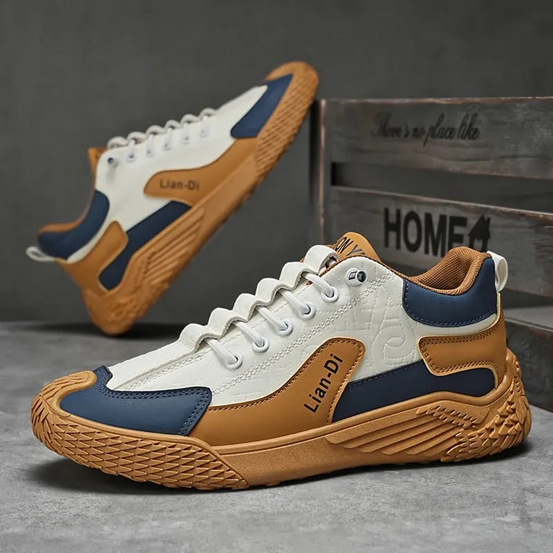 Spring and Autumn Fashion Elastic Band Sneakers for Men Versatile Trendy Casual Shoes Student Running Shoes Soft-Soled Lightweight Men's Shoes