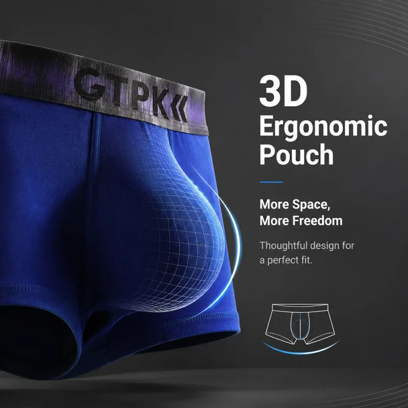 1/3PCS 95% Cotton Soft Comfortable Lingeries for Man High Stretch Men's Underwear Breathable Antibacterial 3D Mesh Pouch Briefs — image 8