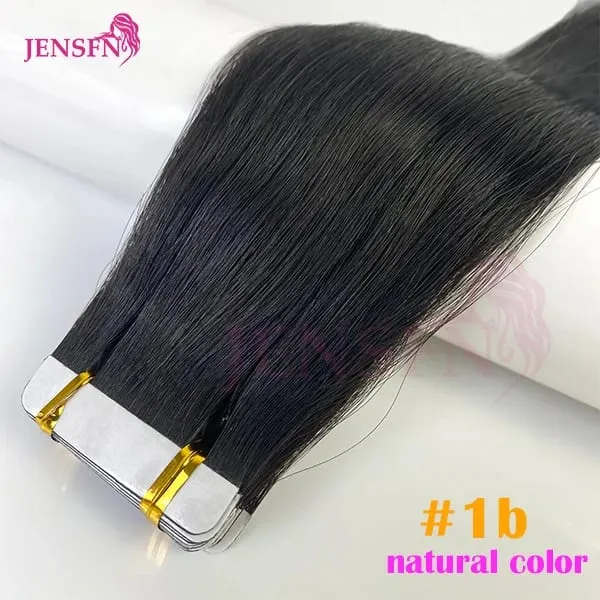 Tape In Hair Extension 100% Real Human Hair Straight Hair Seamless Invisible Skin Weft Remy Tape Ins Brown Blonde Womem — image 8