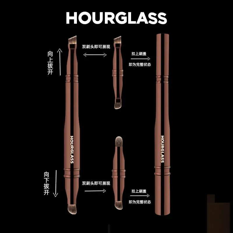 1pc Hourglass Powder Contour Makeup brushes Foundation Blusher Make up brush metal handle Concealer Bronzer high end with box — image 11