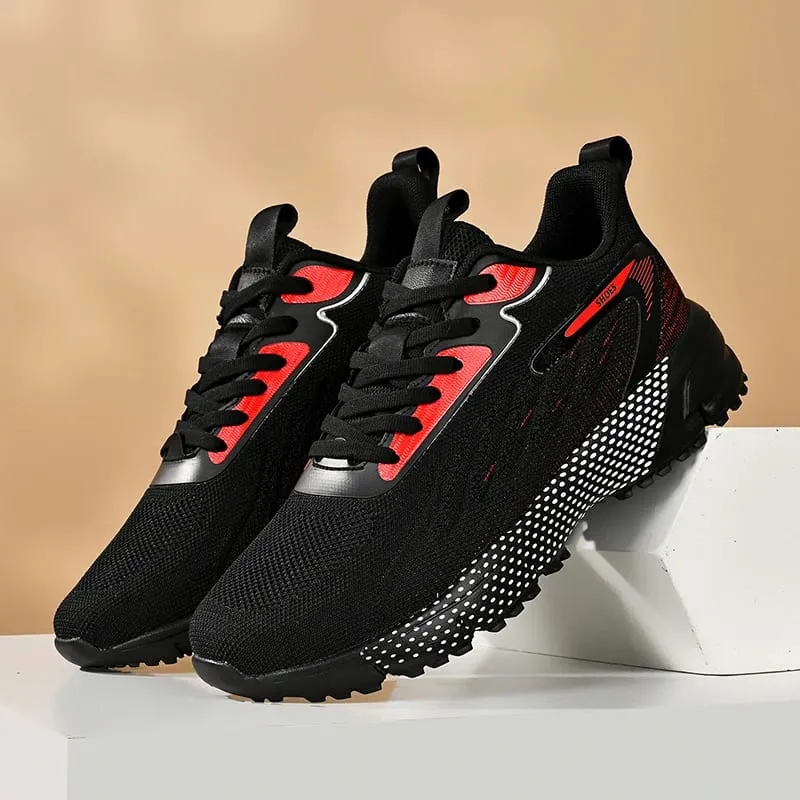 Big Size 50 51 52 Breathable Flying Woven Mens Running Shoes Lightweight Sports Shoes Anti-slip Casual Walking Sneakers Jogging — image 3