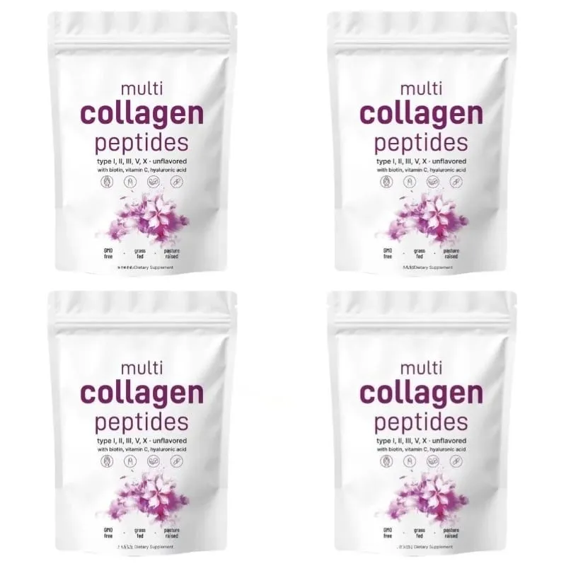Multi Collagen Peptides Powder Type I II III V พร้อมไบโอตินวิตามินซีและกรดไฮยาลูโรนิกรองรับผิวผมเล็บสำหรับผู้ชายผู้หญิง — image 10