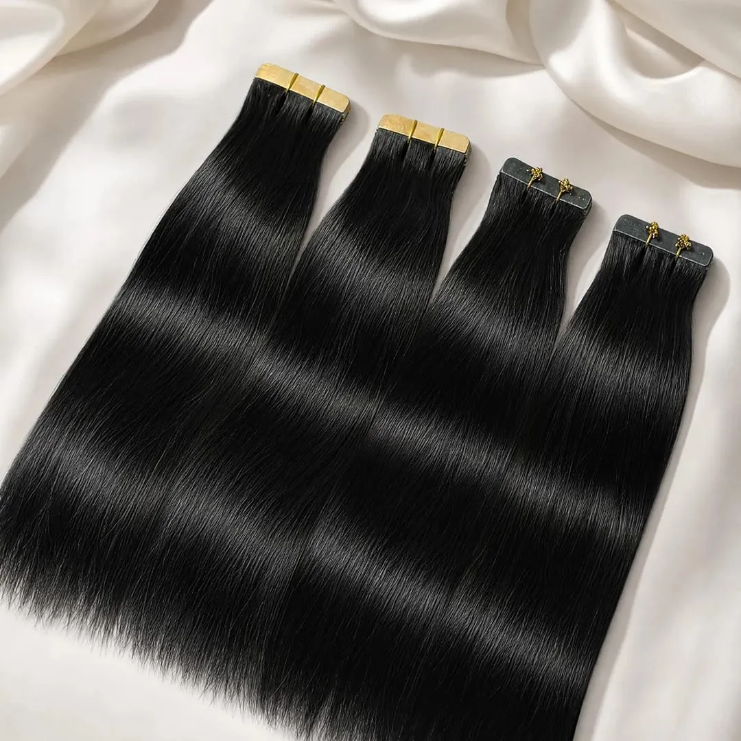 4A Medium Brown Tape In Hair Extensions 100% Human Hair Seamless Invisible 21Pcs/Pack 50g Remy Colored Straight Brazilian 22 24 Inch Pure Human Hair For Women