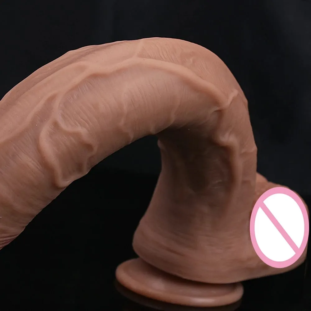 Cheap 5 Sizes Silicone Big Dildo Realistic Skin Feel Fake Penis Soft Small Cock Woman Man Masturbation Suction Cup Anal Sex Toys