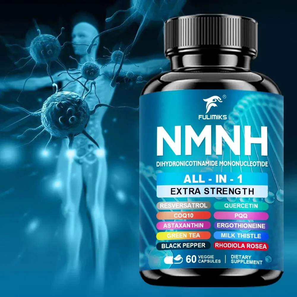 Supplement Capsules NAD+ Booster All-In-1 lmmune System Energy 60 Pills - Suitable for Men & Women - Daily Supplement — image 4