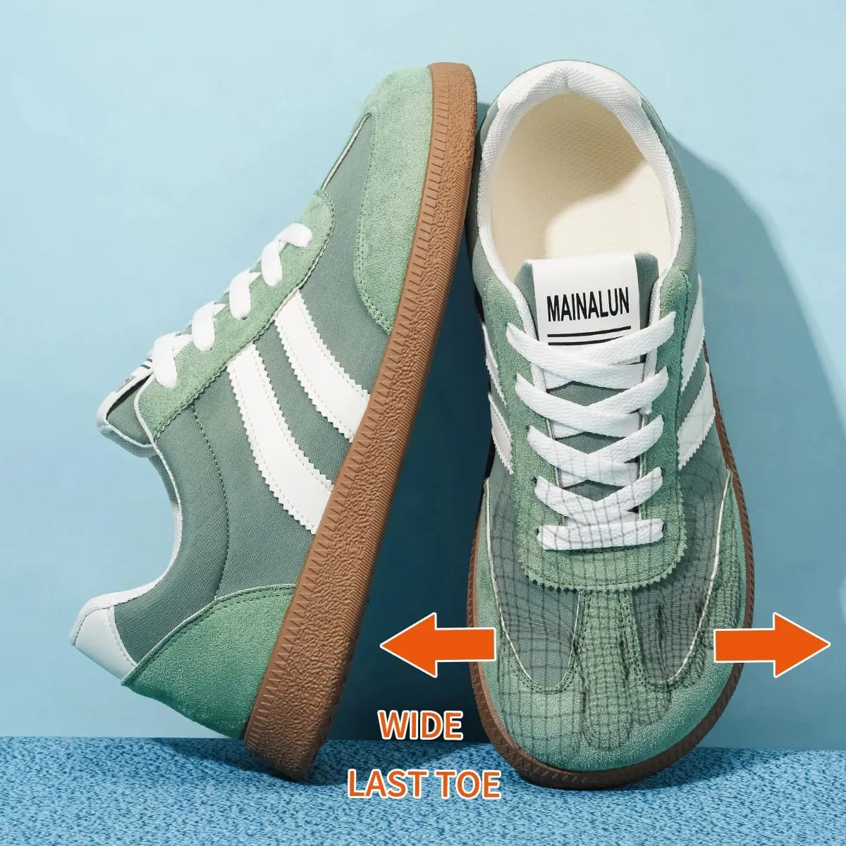 Men's Wide Width Sneakers - Large Size PU Upper & PVC Sole Low-Top Shoes Suitable for Indoor/Outdoor Work Travel Ca — image 6