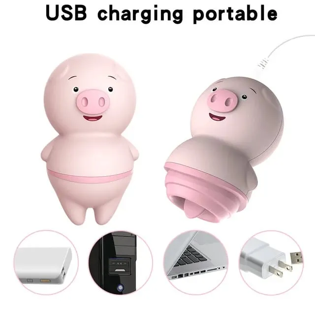 Cute Sexy Pig Licking Sucking Vibrators For Women Clitoris Sucker Anal Nipple Licks Massage Female Sex Toys Adult Erotic Machine — image 6