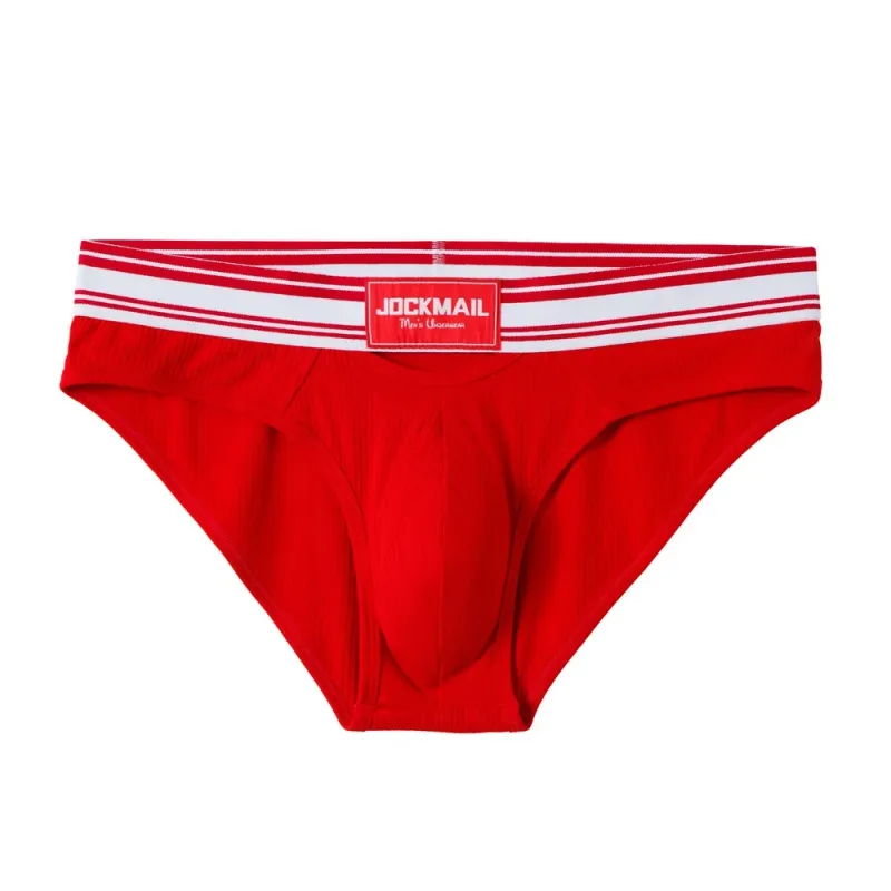 Jockmail Mens Underwear New Arrivalmen Briefs Plaid Pit Cotton Sexyu Bag Front and Rear Openings Cut Outlow Waist Breathable — image 11