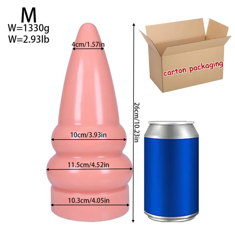 3 Sizes Huge Anal Plug Pointed Tip Butt Plug Dilatador Anal Big Anal Dildo Sex Toys Women Gay Prostate Massage Adult Supplies 18 — image 8