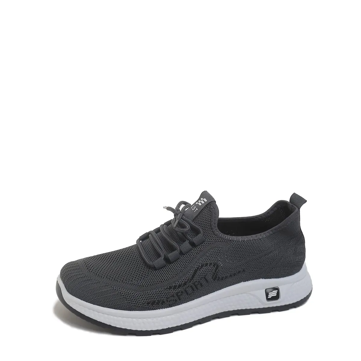 Minimal Solid Hue Men Mesh Lace-Up Footwear Fine Hollow Perforated Knit Upper Bump Carved Black Outsole Versatile Trainers — image 9