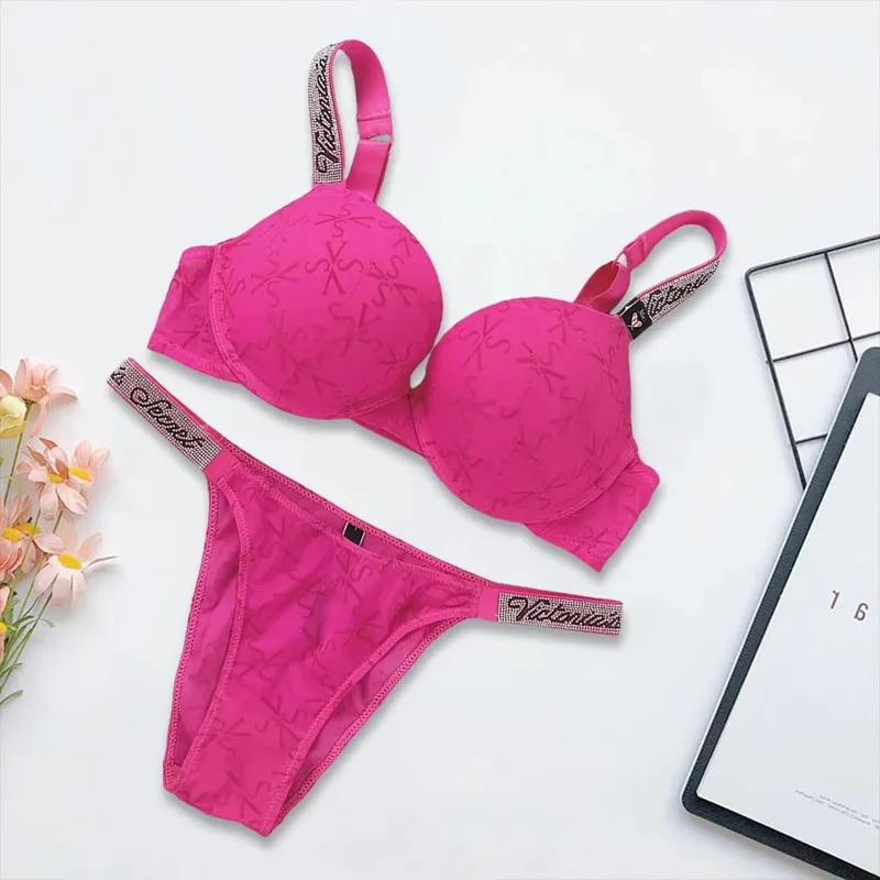 Victoria's Secret Classic Padded Adjustable push up Lingerie Underwear Set Bras and Panty Set Women's New Sexy Lingerie Sporty — image 10