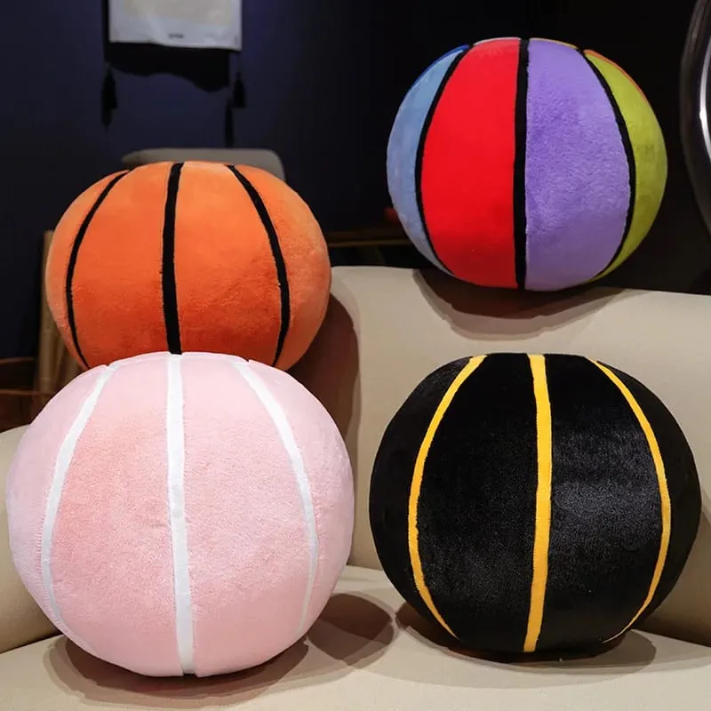 Basketball Plushie Simulation Basketball Throw Pillow Fill Plump Bedroom Decorations Skin-friendly Holiday Gift For Boy And Girl