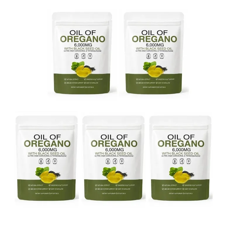 Oil of Oregano Softgels 6000mg with Black Seed Oil for Immune System & Digestive Support Soy-Free Gluten-Free 60 Softgels — image 11