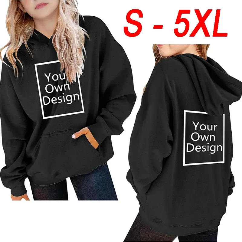 Customized Oversize Hoodies Women Fashion Printed Loose Long Sleeve Shoulder Drop Cuff Sweathsirts Streetwear Pullovers Sudadera — image 7