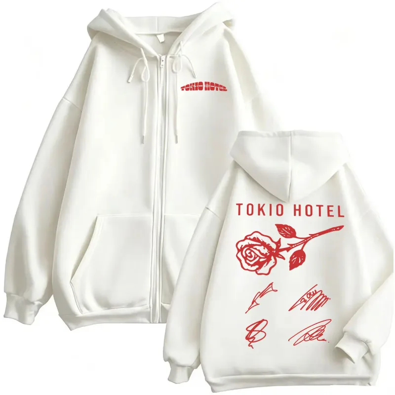 Tokio Hotel ARENA TOUR 2026 Signature Zipper Hoodies Men's Fashion Classic Sweatshirt Jacket Coats Casual Fleece Zip Up Pullover — image 7