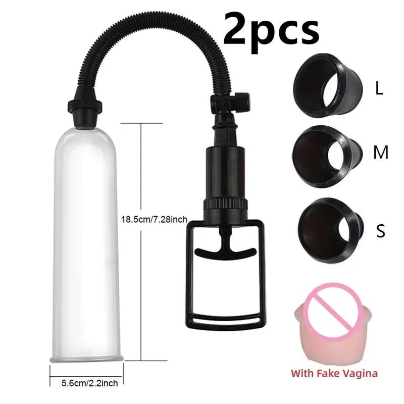 Manual Penis Extender Pump Sex Toys Dick Stimulate Extender Masturbator Male Vacuum Pump Penis Enlarger Big Dick Lasting Trainer