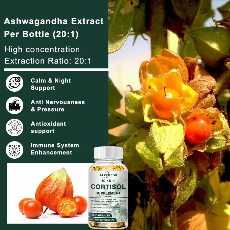 Cortisol Capsules For Cortisol Inhibitors Promote Relaxation Improve Sleep Relieve Anxiety Support Neurotransmitter Balance