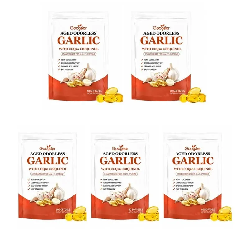 Mga Lumang Walang Amoy na Bawang Softgel na may CoQ10 Ubiquinol at K2 Blood Pressure Suporta sa Puso at Sirkulasyon ng Cholesterol 60 Softgels — image 12