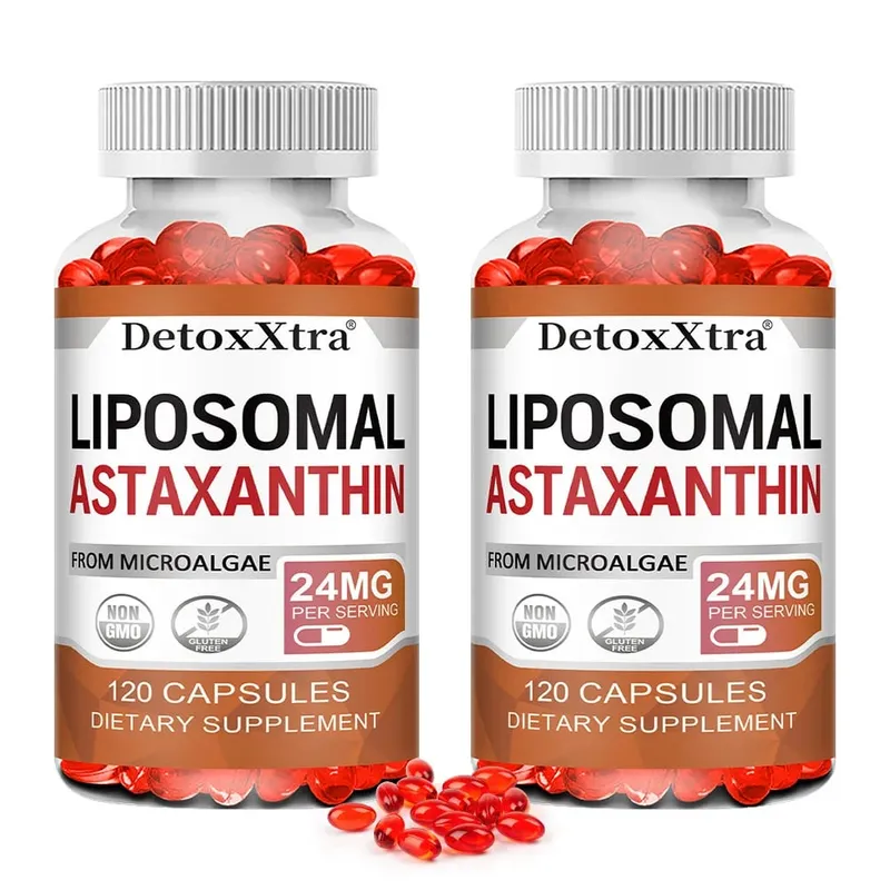 Liposomal Astaxanthin Supplement 24 MG Antioxidant Stronger Than VIT C Support for Cardiovascular Gut Skin + Eye Health — image 10