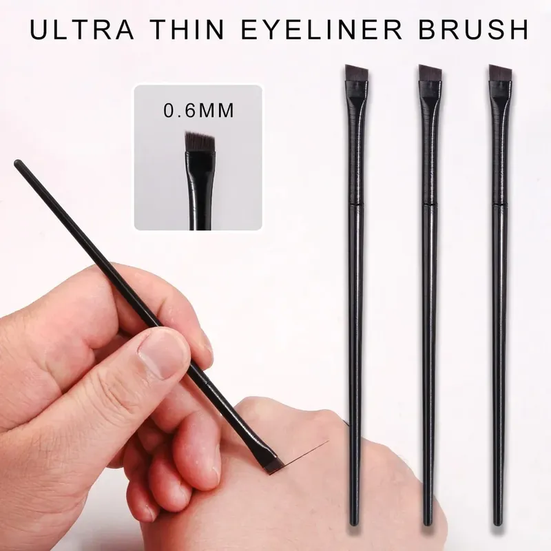 Flat Eyeliner Make up Brush Super Thin Angled Eyeliner Eyebrow Makeup Brushes Professional Exquisite Fine Eyebrow Makeup Tools