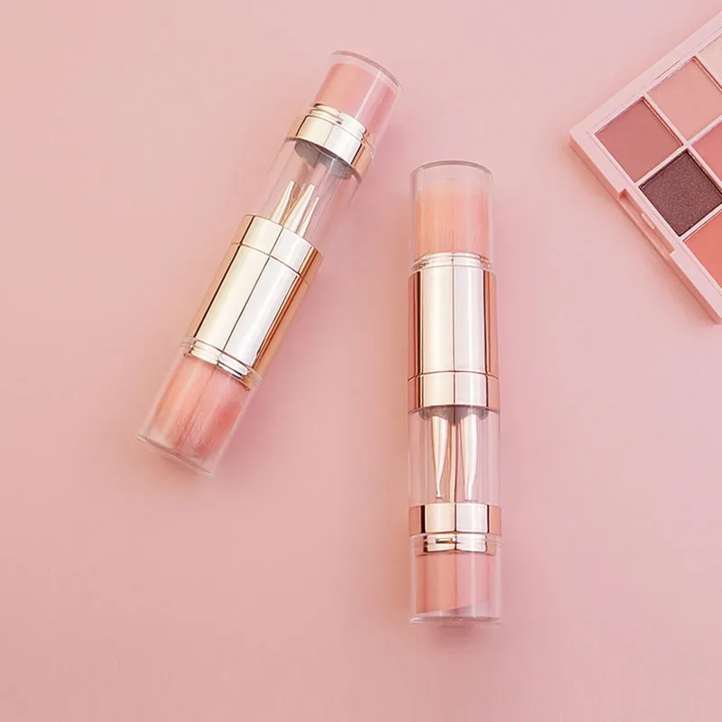 5 In 1 Tragbare Einziehbare Make-Up Pinsel Für Foundation Augenbrauen Lip Lidschatten Lose Pulver Kosmetik Set Make-Up Pinsel Werkzeuge — image 3