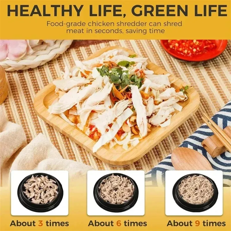 1PCS Chicken Shredder Tool Meat Breast Shredding Separation Mincing Grinder Machine With Lid For Shredding Chicken Pork Beef — image 4