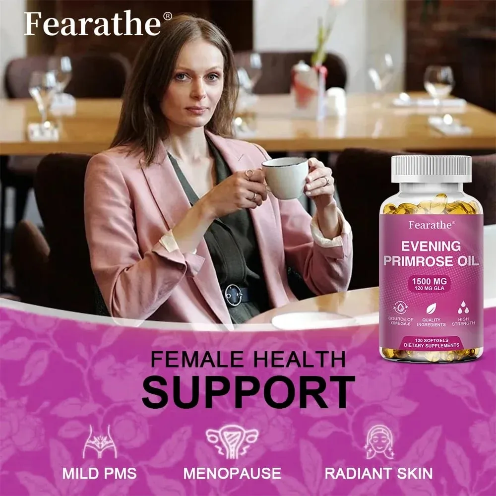 Evening Primrose Oil Supplement Capsules 1500 Mg * 120 Capsules - Supports Hormonal Balance — image 5