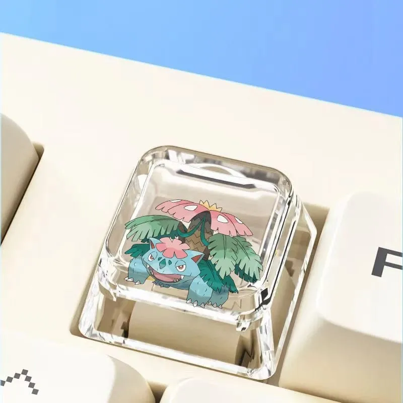 Cross mechanical keyboard personalized anime keycap single Charmeleon Blastoise Eevee transparent cartoon keycap — image 36