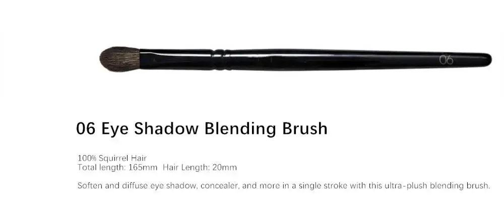 WG Luxury Squirrel Hair Foundation Powder Eye Shadow Crease Blending แปรงแต่งหน้า Precision Detail เครื่องสำอางค์แปรงเครื่องมือ — image 10