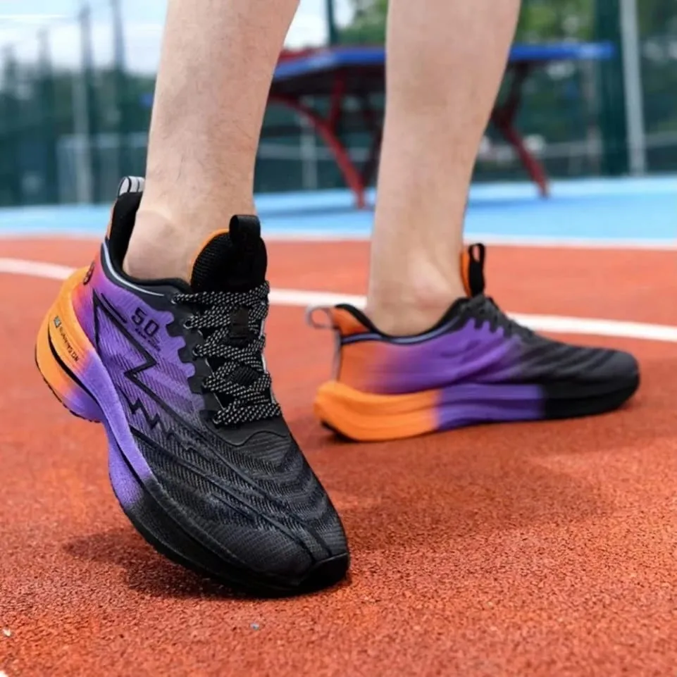 Brand Men's Carbon Plate Running Shoes Soft Cushion Shock Absorbing Sports Shoes Unisex Sneakers Light Anti-Slip Training Shoes — image 5
