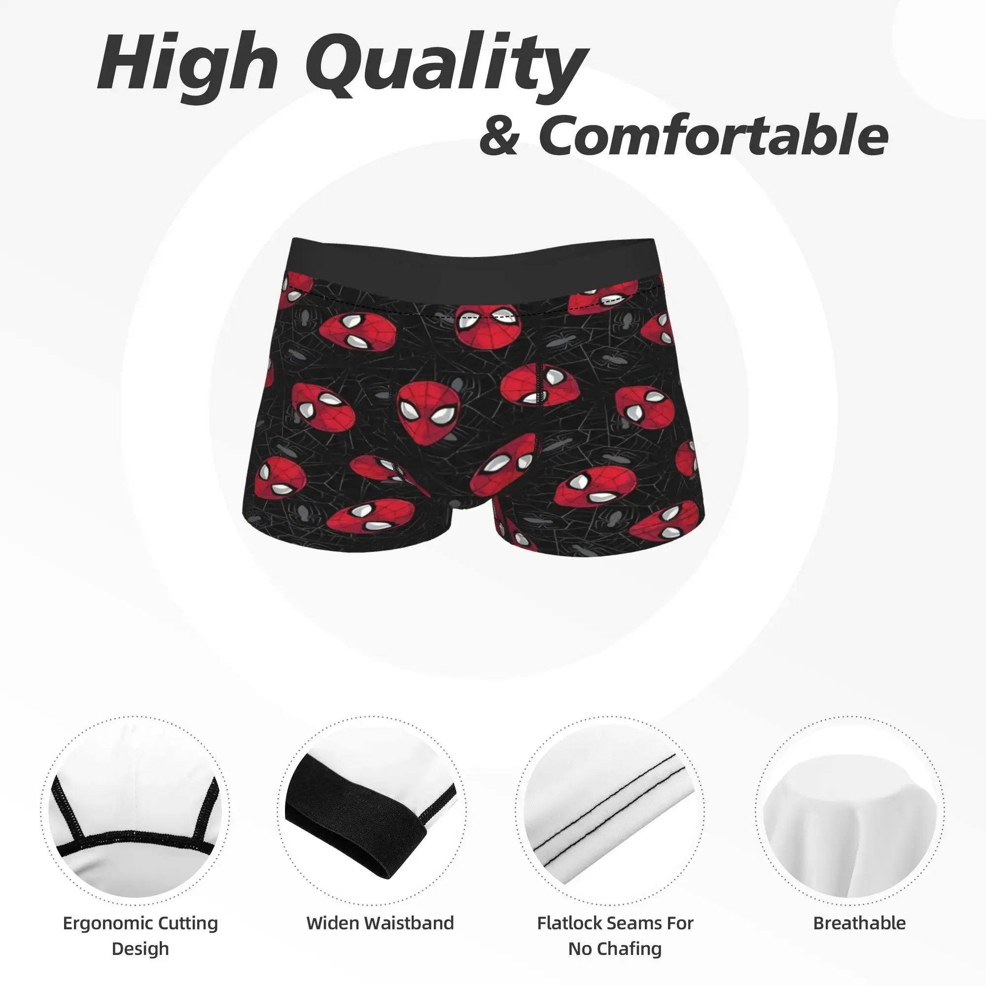S-Spiders Heroes Underwear Men Shorts Briefs Classic Trunk Quality Printing Plus Size Underpants — image 6