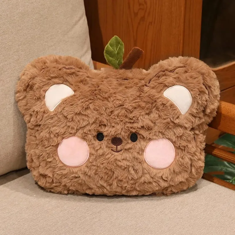 40cm Teddy Bear Head Plush Pillow Cute Bear Face Throw Pillow Soft Fluffy Stuffed Cushion Sofa Bedroom Home Decor Gift — image 9