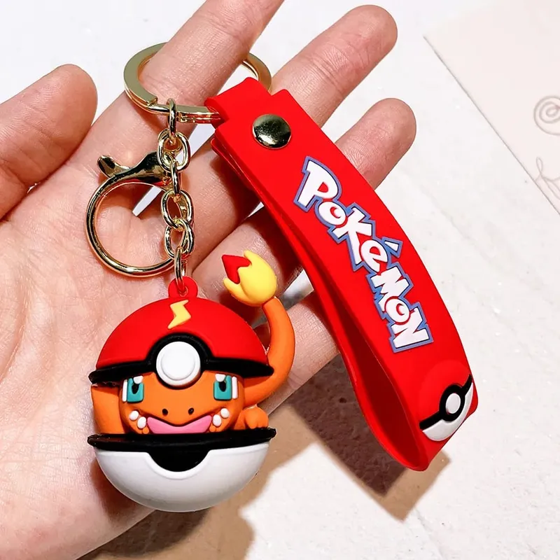 40 Style Wholesale Anime Pokémon Pikachu Eveen Keychain Cartoon Cute Charizard Keyring Student Backpack Car Key Chain Toys Gifts — image 27