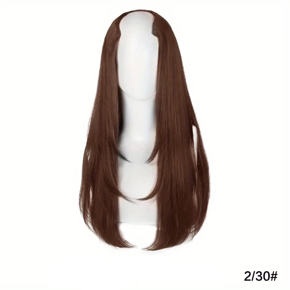 18/22/24Inch Women's Synthetic Long Hair Styling Long Hair Synthetic Wigs Layered Hair Extensions Top of the Head Increase Hair — image 9