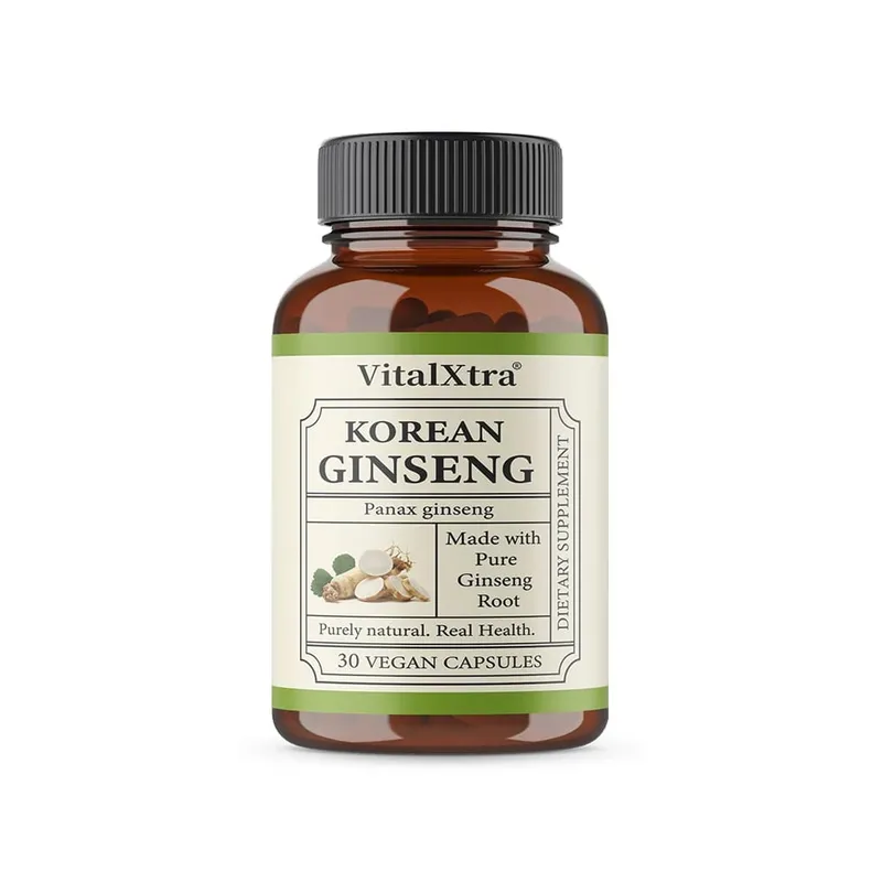 1000mg Korean Ginseng Supplement - High Potency for Energy Focus Performance Vitality & Immune Support for Men and Women
