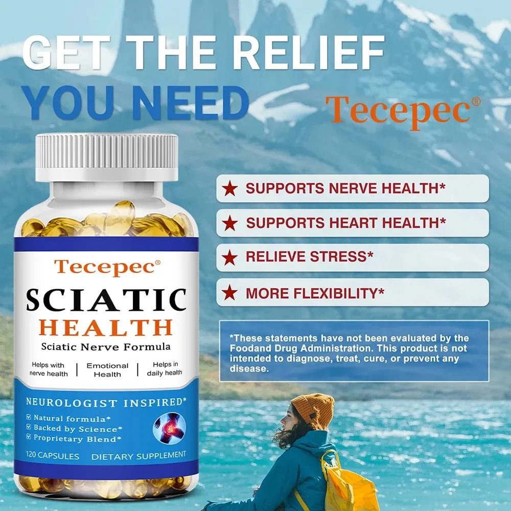 Relieve Sciatica Capsules - Relieve Pain Improve Flexibility Support Nerve and Joint Health Relax Muscles — image 6