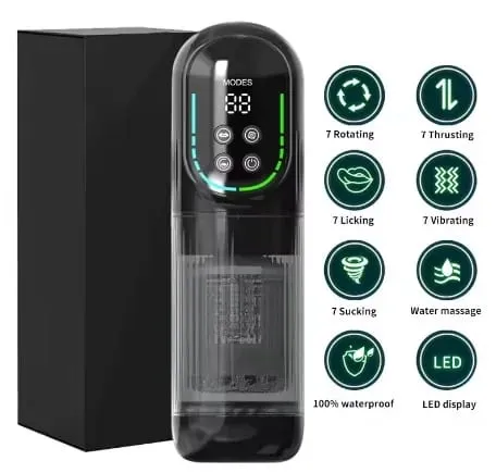 Automatic Male Masturbator APP Controlled 7 Modes Vibrating Pocket Pussy Realistic 3D Texture Tight Stroker Blowjob Pro Sex Toy