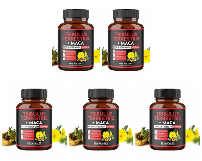 Tribulus Terrestris + Maca Root Extract Supplement understøtter energivitalitet Naturlig urtesundhed Ikke-GMO 90 veganske kapsler — image 10