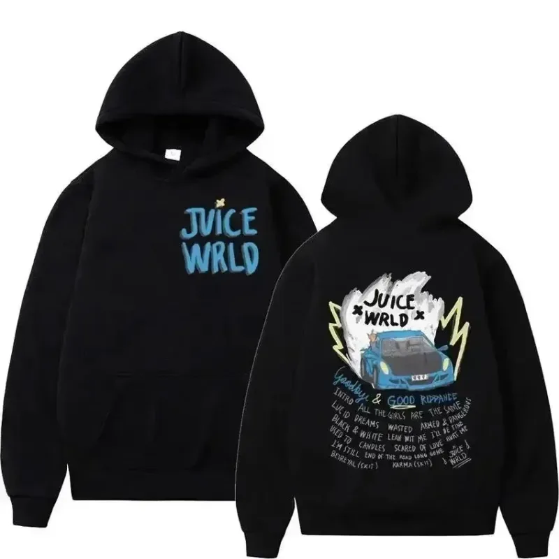 Juice WRLD Hoodies Men Women's Hooded Sweatshirts Fashion Hip Hop Casual Pullovers Autumn Boys Girls Black Streetwear Juicewrld — image 1