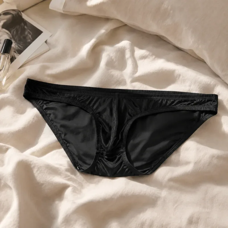 Breathable Low Waist Ice Silk Briefs Transparent Lingerie Bikini Briefs Ultra-Thin Mesh Men's Triangle Panties Summer — image 7