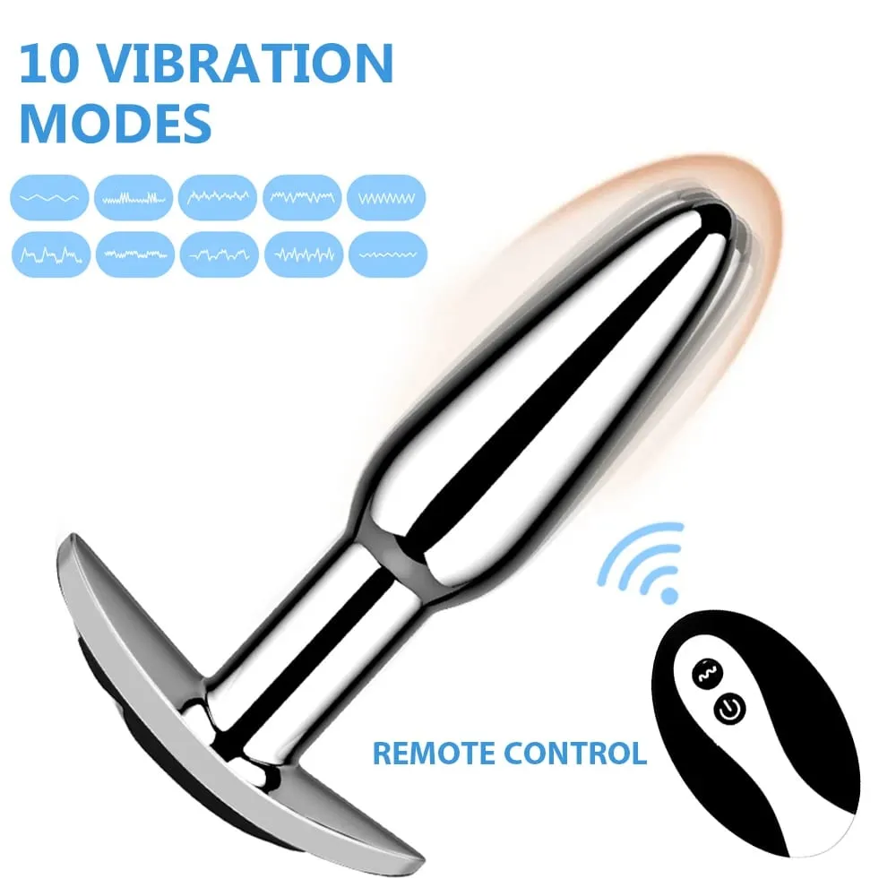 Anal Plug With Push 10 Vibration Modes Anal Toy For Men Prostate Massager Sex Toys With Remote Control Vibrator Anal Toys for 18 — image 3