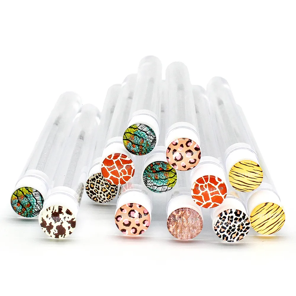 10/50pcs Leopard Style Reusable Makeup Brushes Tube Eyelashes Eyebrow Brush Replaceable Brushes Dust-proof Make Up Tools — image 4