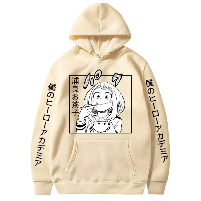 Anime My Hero Academia Ochaco Uraraka Cute Hooded Sweatshirt Men Women Manga Hoodies Casual Oversized Harajuku Unisex Pullover — image 5