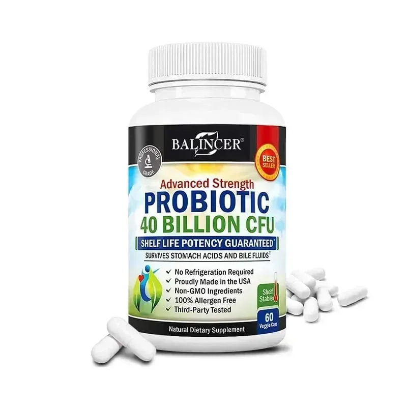 Probiotic Capsules 40 Billion CFU Gut Nutritional Supplement Supports Balanced Intestinal Flora & Digestive Comfort for Adults — image 10