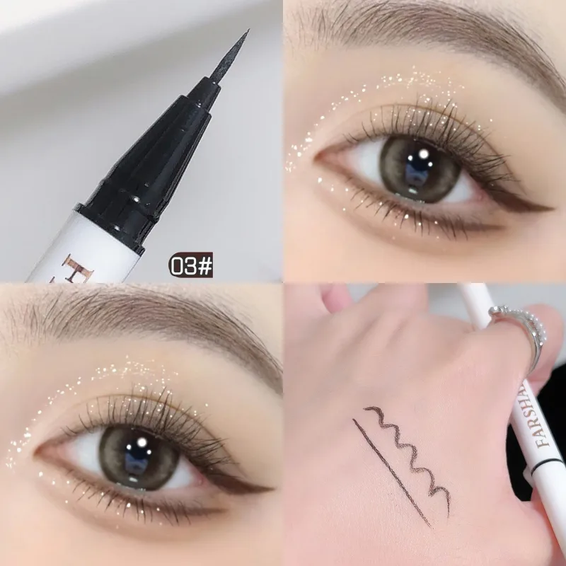 12 kolorów wodoodporny eyeliner w pisaku bardzo cienka końcówka eyeliner w płynie długotrwały eyeliner szybkoschnący kolorowy makijaż na cosplay — image 11