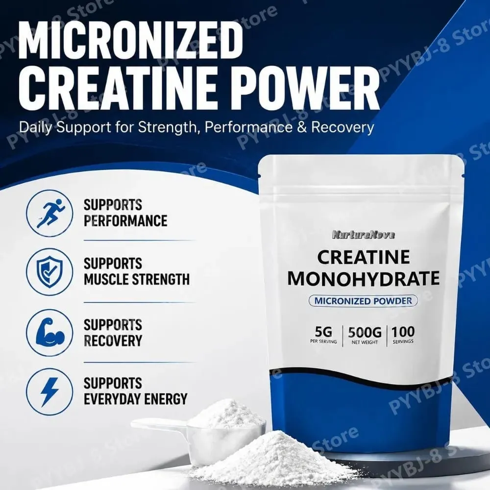 NutureNova Creatine Monohydrate Powder Micronized Gym Strength Training Ingredient for Fitness 100 Servings 500g Net Weight — image 4