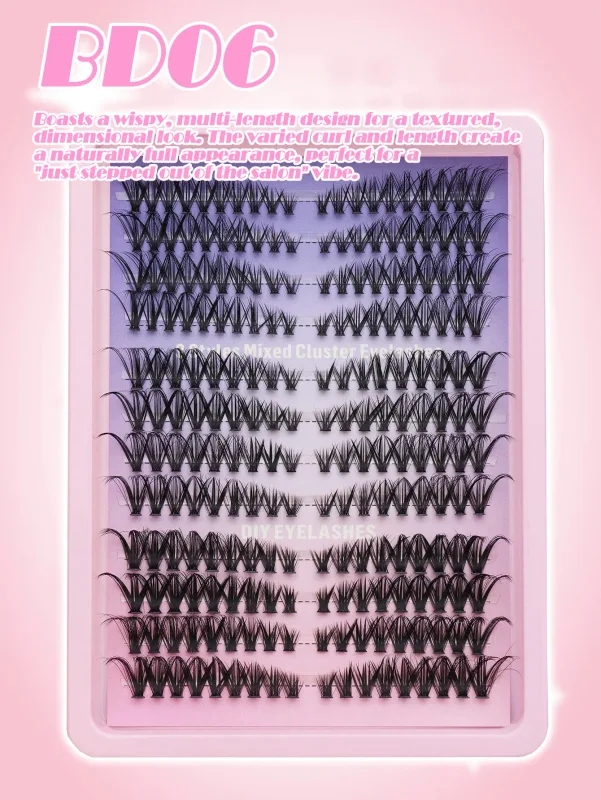 6 sizes of clustered eyelashes multiple combinations and styles to easily create exquisite eye makeup a must-have for beauty — image 9